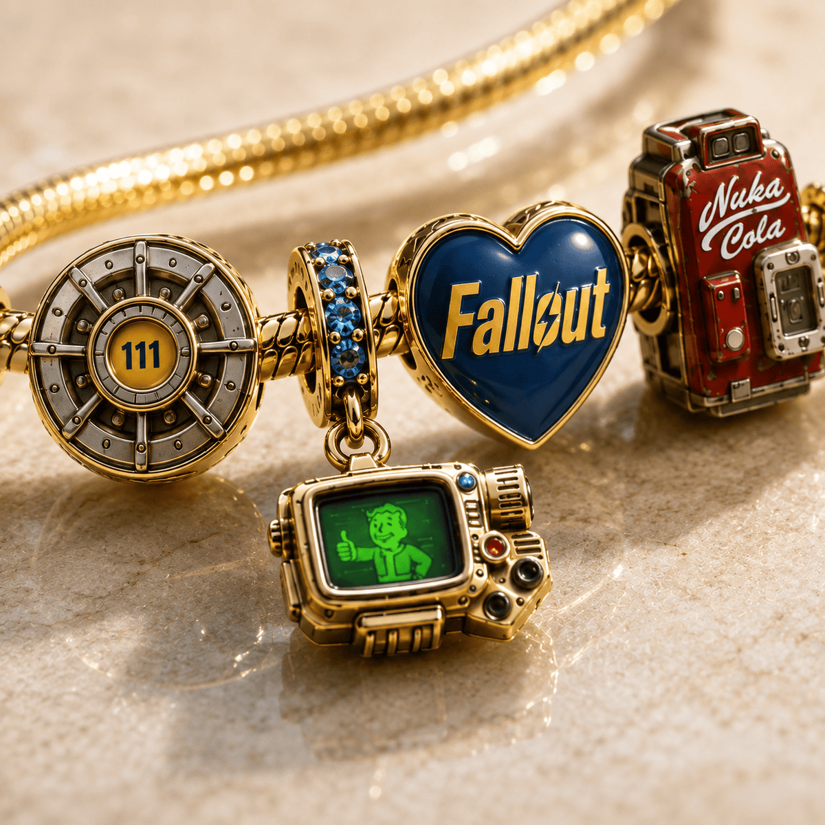 FOG Gold Charm Bracelet Set BMD