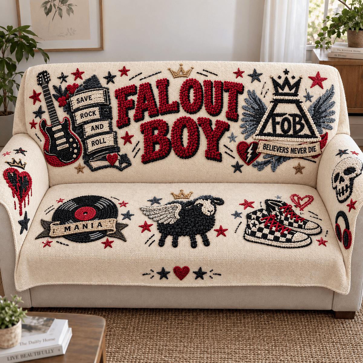 FOB Tufted Sofa Cover & Pillow Set NTKO