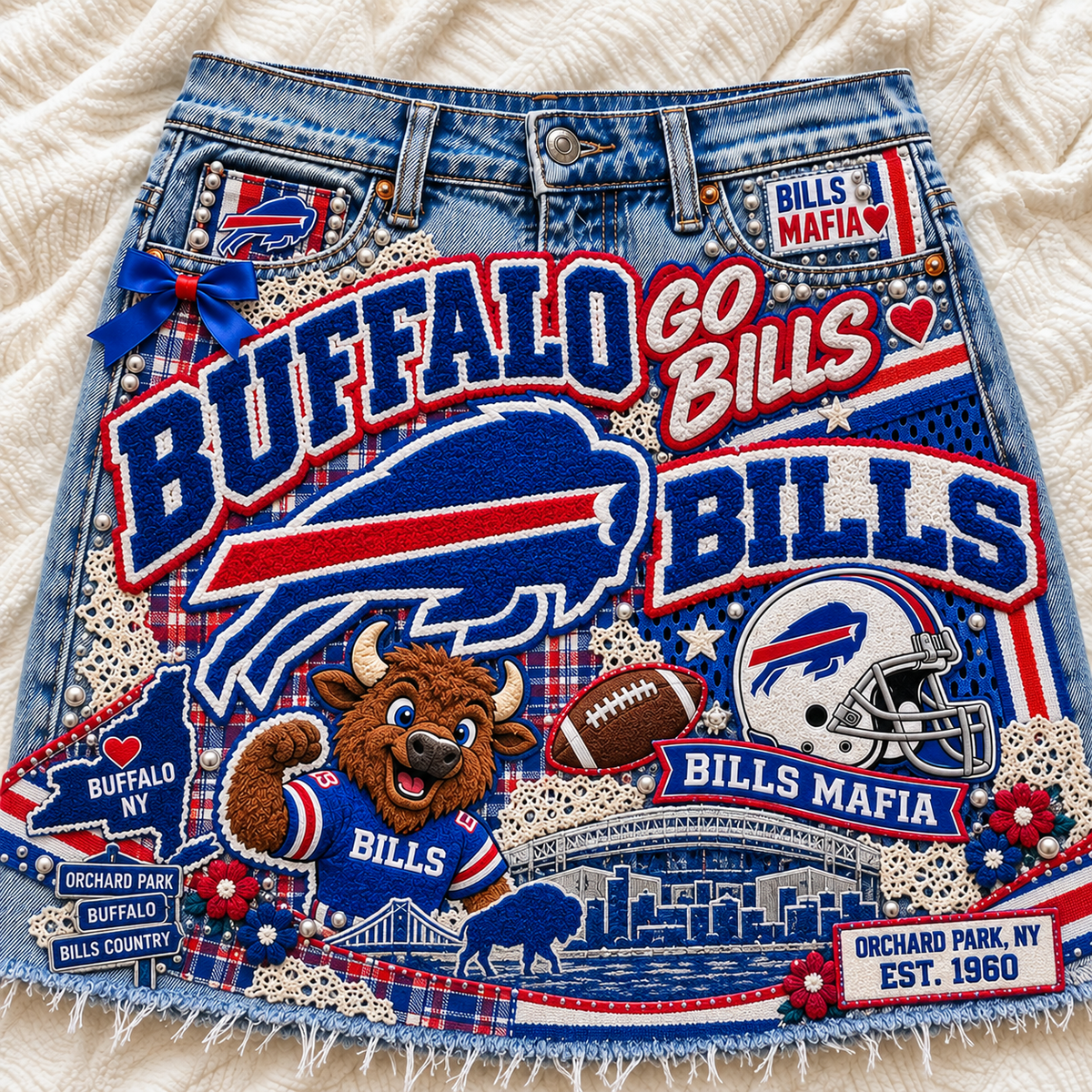 BFBL Embellished Denim Skirt NTKO