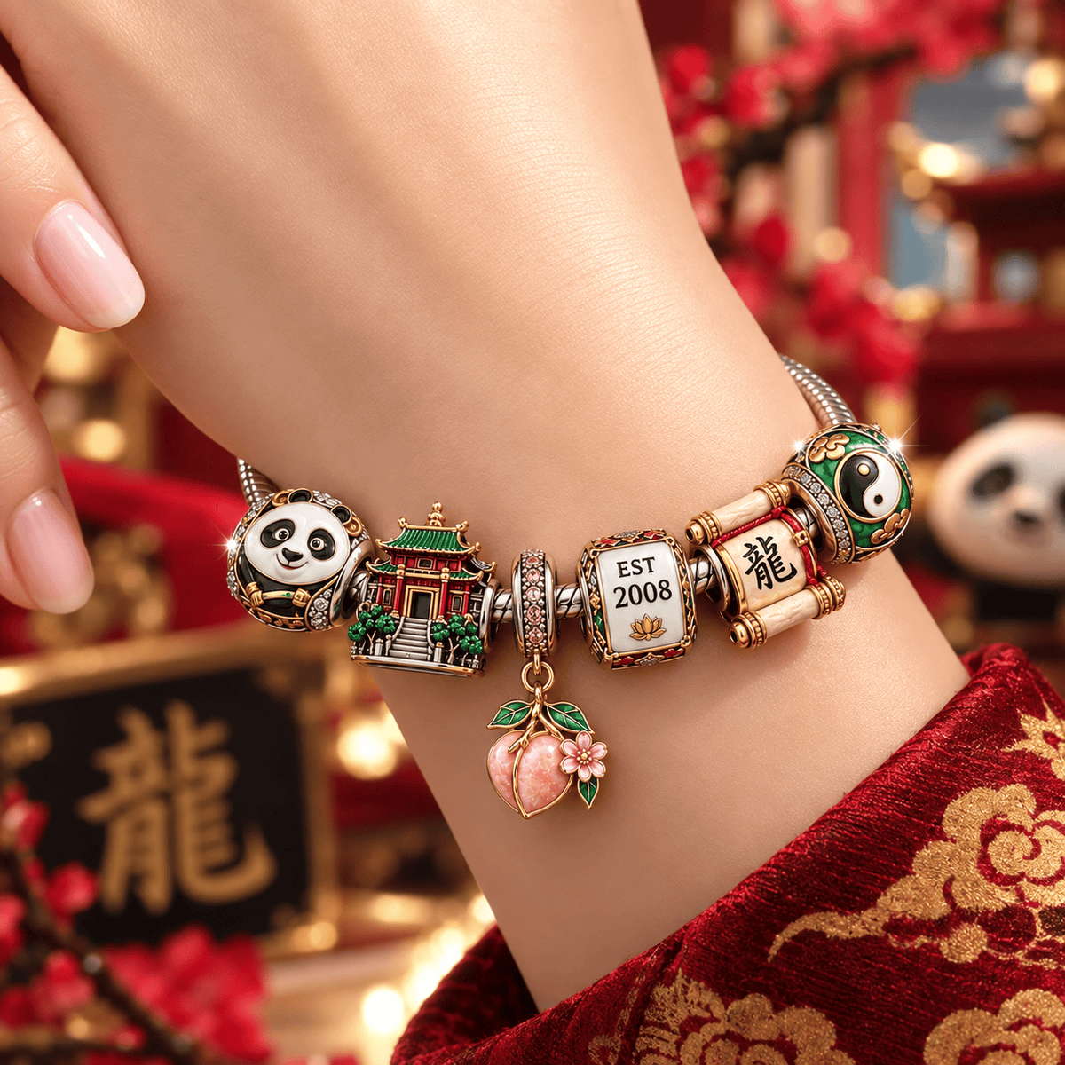 KFPD Sliver Charm Bracelet Set VTH