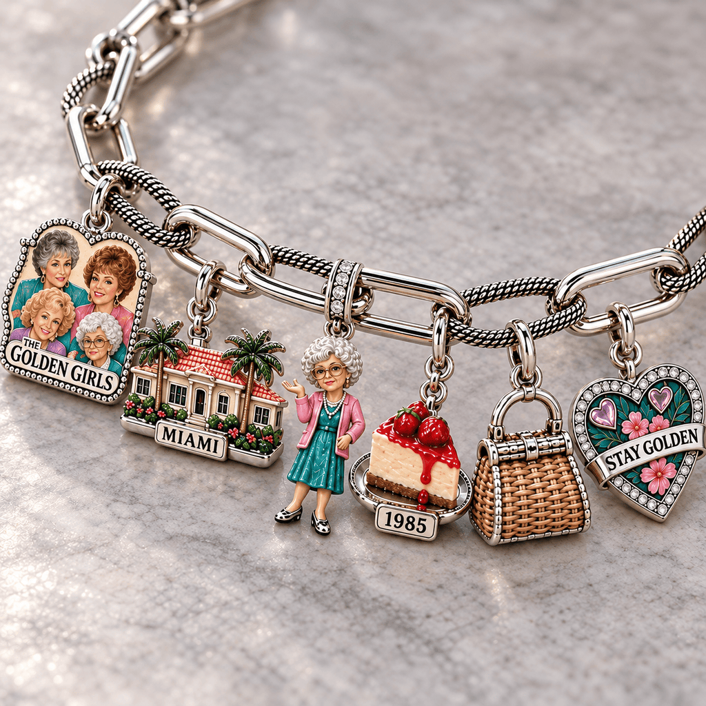 TGG Silver Charm Bracelet Set NTVA