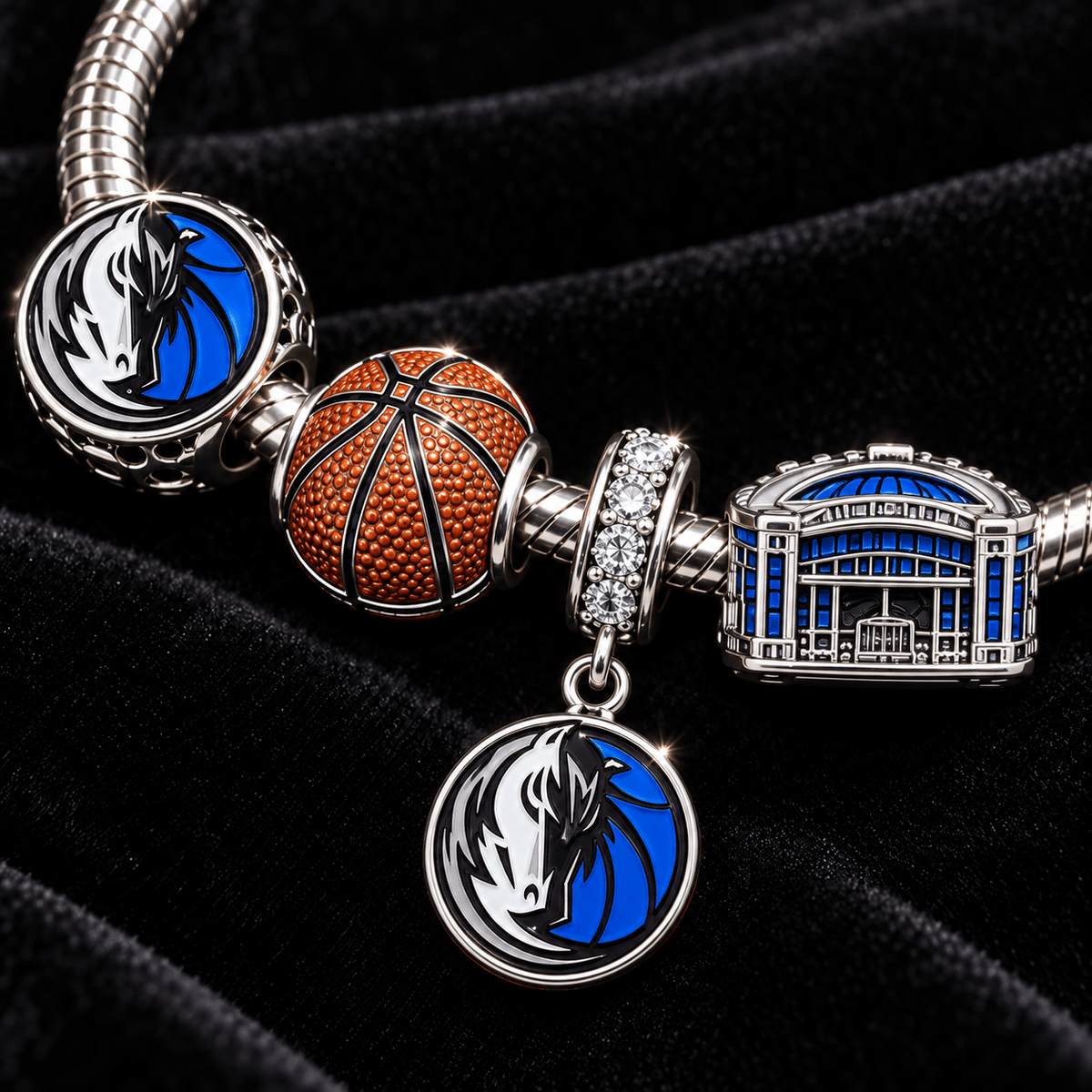 DLMV Silver Charm Bracelet Set VTH