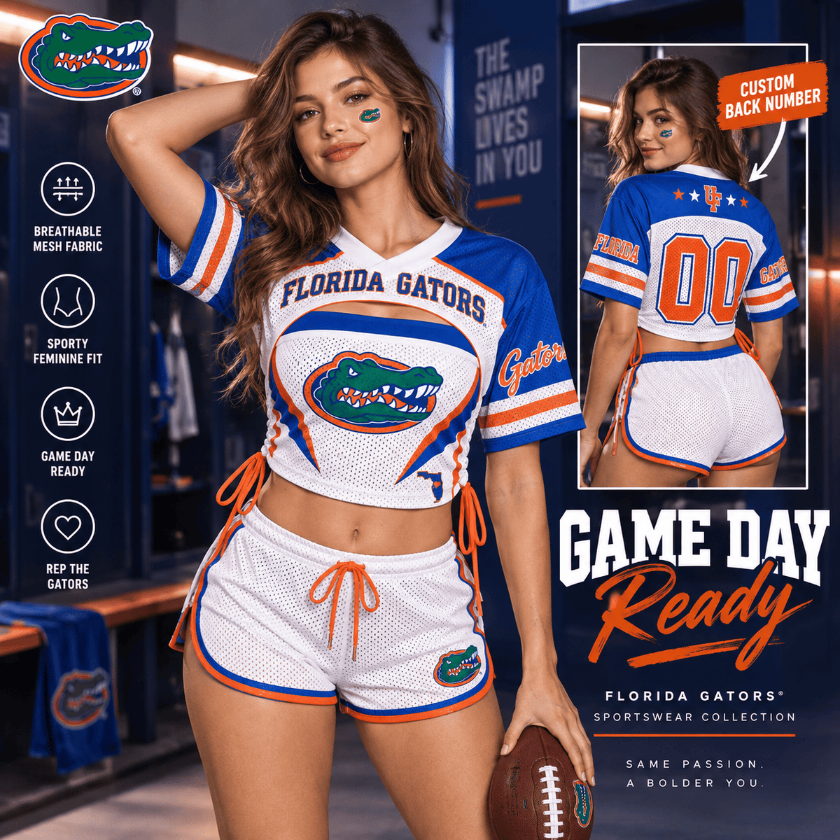 Premium FGT Mesh Short-Sleeve Bandeau & Shorts Set TNSM