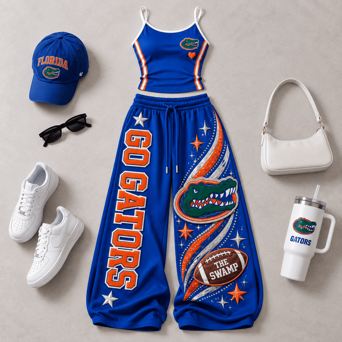 Premium FGT Sports-Inspired Cami & Wide-Leg Pants Set BMD