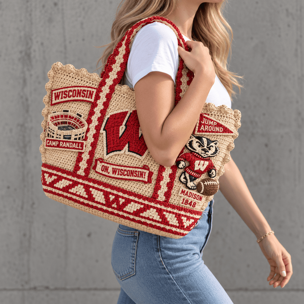 WBG Straw-Style Embellished Tote Bag HTTT