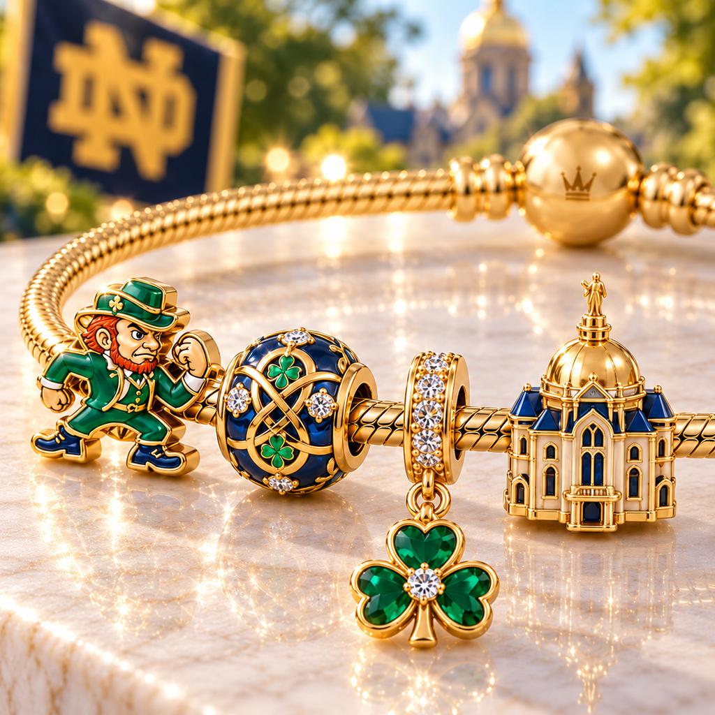 NDFI Gold Charm Bracelet Set NHVH