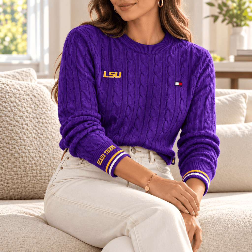 LSUT PREMIUM Cable-knit Swrater NHVH