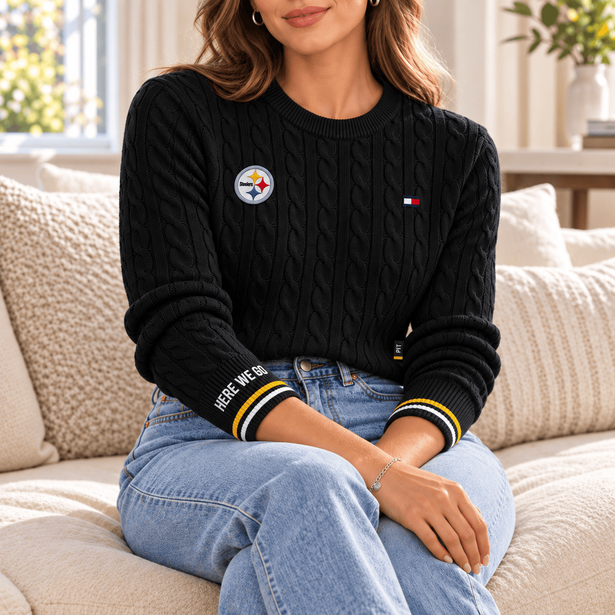 PBS PREMIUM Cable-knit Swrater NHVH