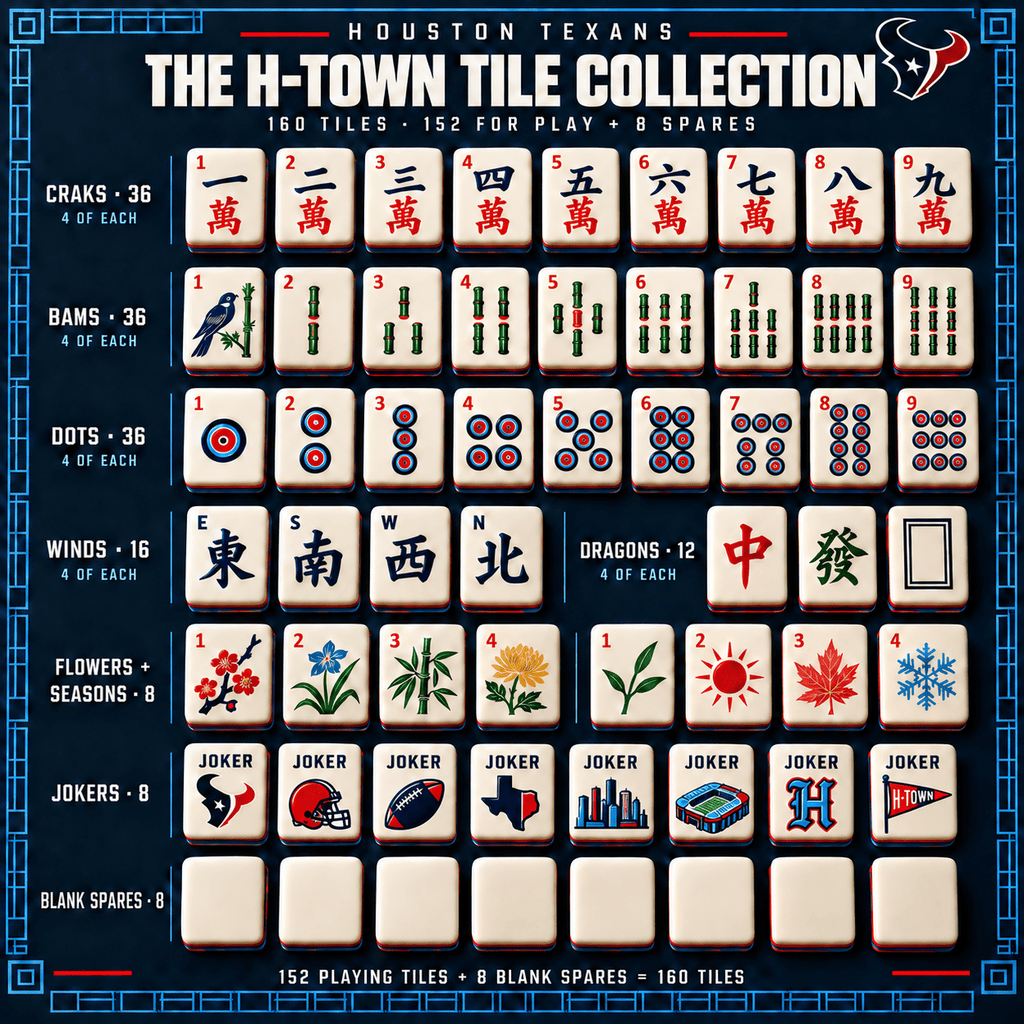 Premium HTX Mahjong Tiles Set TNSM
