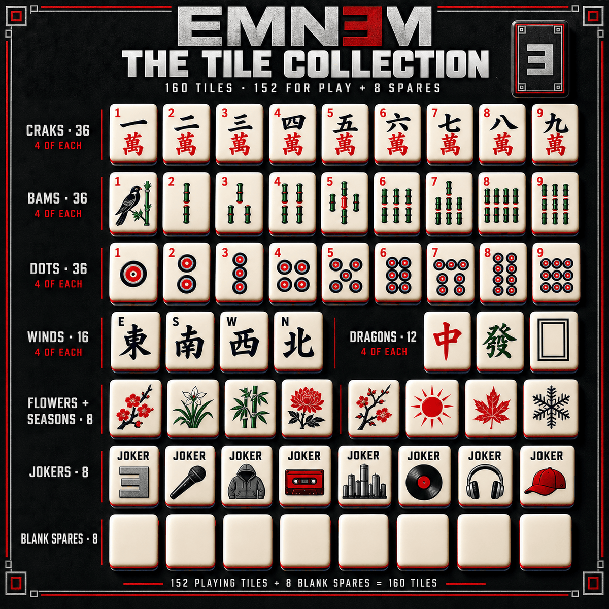 EMN Premium Mahjong Set – Game Night Edition PNPA